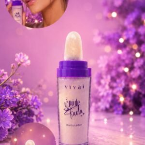 Iluminador Facial e Corporal em Pó da Vivai – Glow Intenso com Aplicador