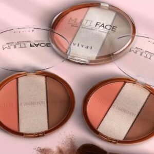 Paleta Trio da Vivai  Blush, Iluminador e Contorno 3 em 1